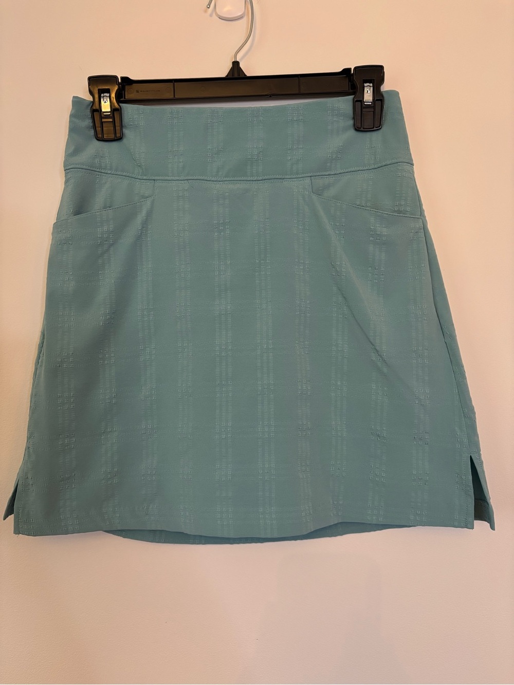 Lady Hagen Aqua Mini Golf Skirt with Subtle Texture